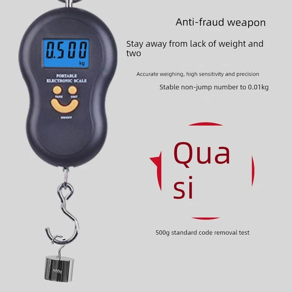 Taşınabilir 50kg Elektronik Terazi - Turuncu - 4