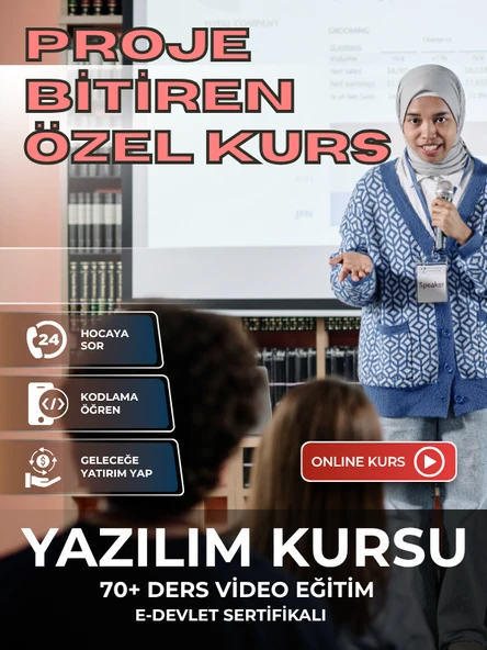 Sertifikalı Online KODLAMA Yazılım Eğitimi PROGRAMLAMA Kursu - 7