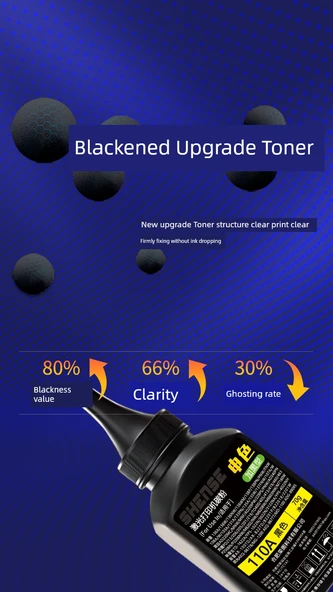 Uyumlu Toner Kartuşu - 106A Çip + Toner - 110g/şişe - 5