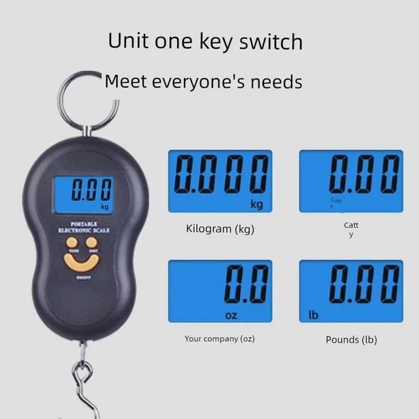 Taşınabilir 50kg Elektronik Terazi - Turuncu - 5