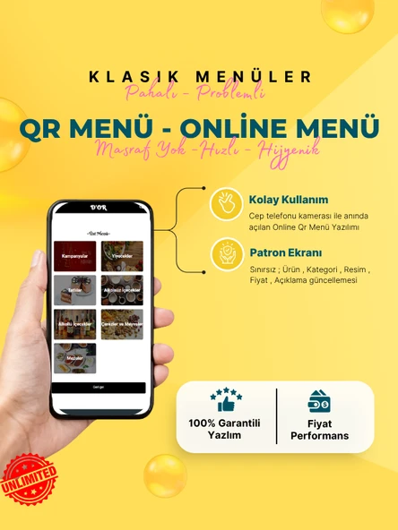 QR Menü Yazılımı Kafe , Lokanta , Otel İçin Temassız Dijital Menü  Online Kare Kod Menü - 5