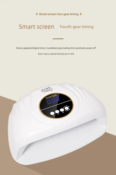 Hızlı Kuruyan LED Oje Lambası - 5 Saniye 180W Anti-Karanlık Eldivenler - 10