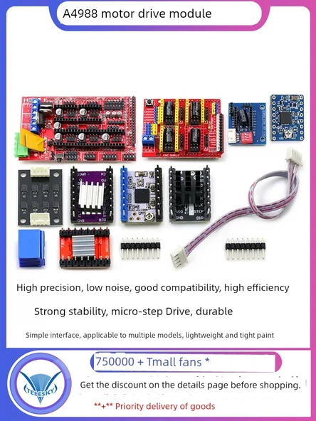 TMC 2208-1-2 Yükseltme Stepper Motor Sessiz Sürücü Modülü 256 Alt Bölüm - 2