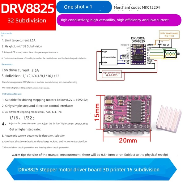 DRV8825 Stepper Motor Sürücü Kartı - 3D Yazıcı 16 Alt Bölüm