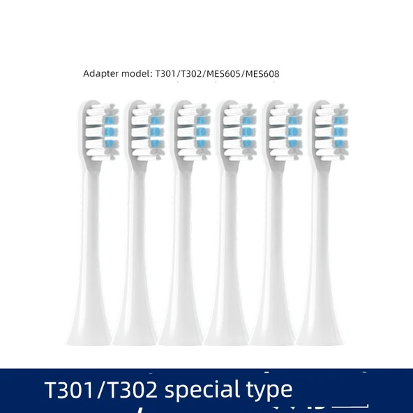 Elektrikli Diş Fırçası Başlığı - Beyaz * 6 (T301/302 için uygun)