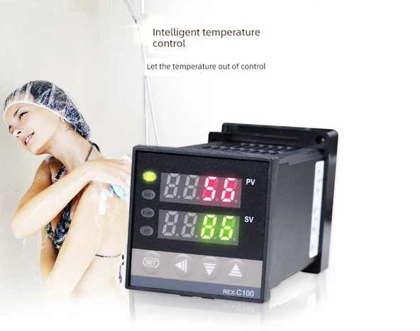 Dijital Ekranlı Akıllı Sıcaklık Kontrol Cihazı - REX-C100 Röle Çıkışı - 12