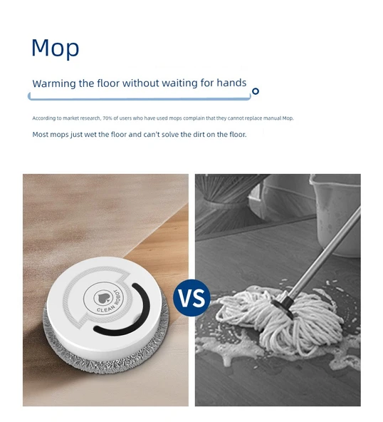 Akıllı Ev Süpürme Robotu - Beyaz - Mop Temizleme Makinesi - 9