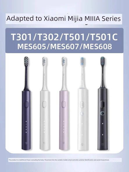 Derin Deniz Mavisi Diş Fırçası Başlıkları - 12 Adet - Xiaomi T301 T302 T501 - 2