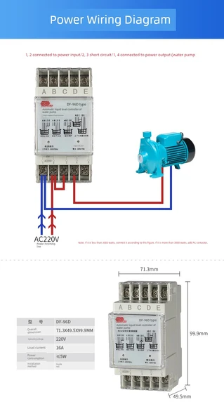 DF-96D Su Seviyesi Kontrol Cihazı - 3 Prob (2m) - 11