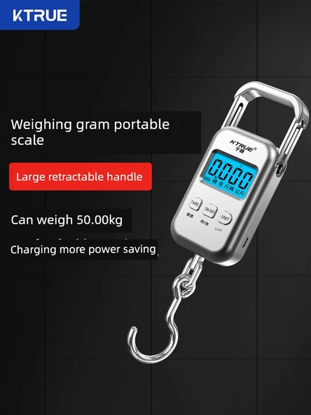 Taşınabilir 50kg Dijital Asma Terazi - Klasik Pil 50.00kg (Çin) - 2