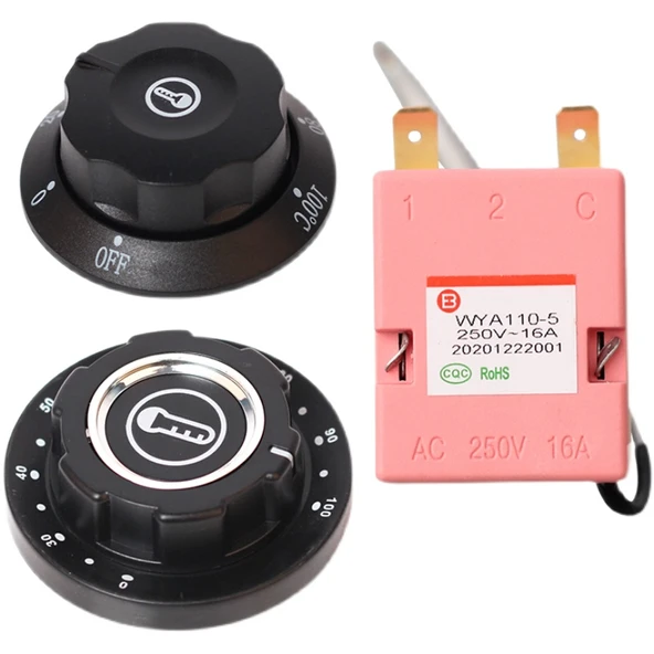Ayarlanabilir Termostat 16A Kırmızı Alt 50-300 Derece Takma Tip - 2