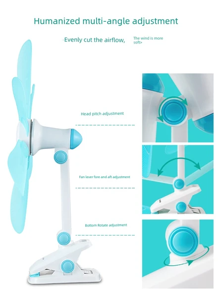 Klip Fan - 33cm Yumuşak Yaprak + Uzaktan Kumanda + 3m Zamanlama Kablosu - 5