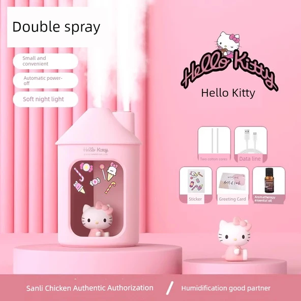 Hello Kitty Sanrio Nemlendirici - Takılabilir Hello Kitty Aromaterapi (Model 1) - 2 Pamuk Çekirdekli