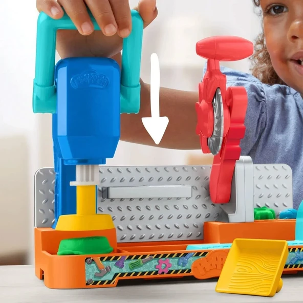 F9141 Play-Doh Renkli El Aletleri Tezgahı Oyun Seti +3 yaş - 5