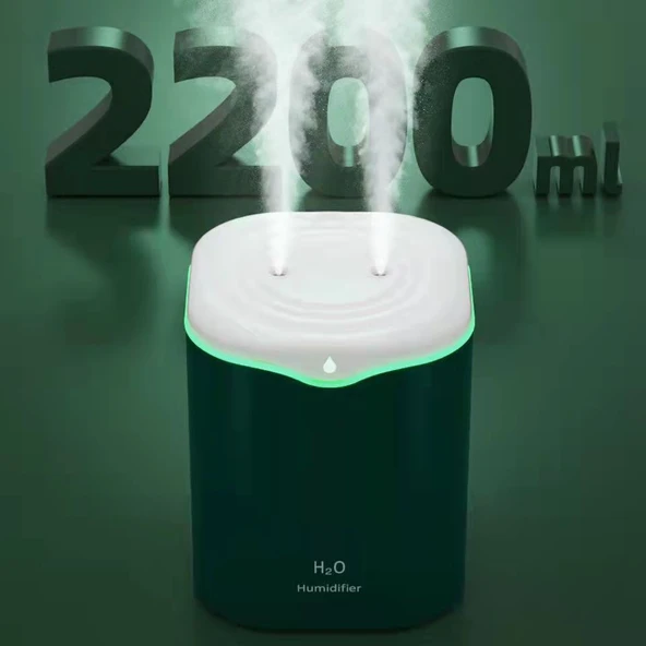 Büyük Kapasiteli Çift Sprey Nemlendirici - 600ml Beyaz - 4