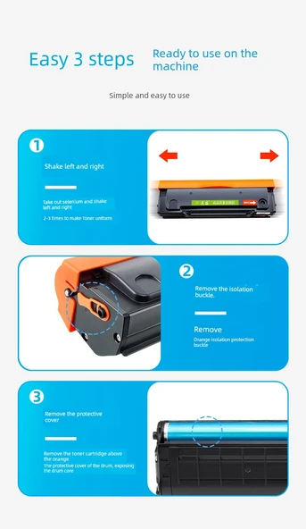 PD213 Toner Kartuşu - Tek Kullanımlık Çip - 1600 Sayfa - 3