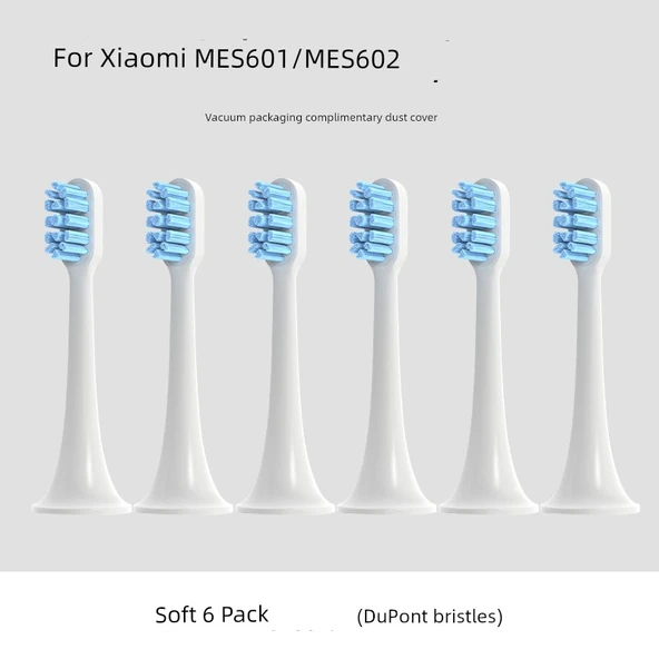 Elektrikli Diş Fırçası Başlığı - Yumuşak Tip 6'lı (Xiaomi T300/T500 ile)