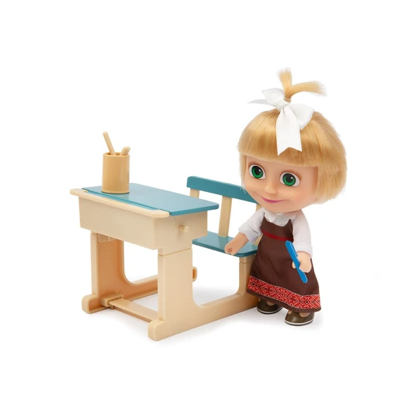 MHA07000 Maşa ve Koca 12cm Masha ve Okul Oyun Seti - 3