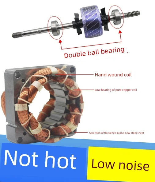 60W Elektrikli Fan Motoru - 20 İnç Zemin/Masa Fanı - Çift Rulman - 7