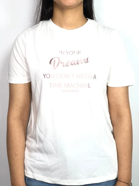 Lumberjack WL NOVA-B 11CT1009 3FX Ekru Kadın Kısa Kol T-Shirt Kadın Tişört ürün görseli 1