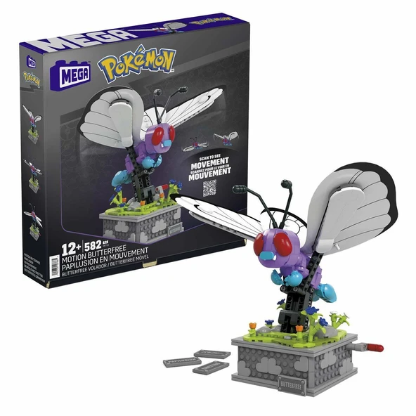 HKT22 MEGA™ Pokémon™ Motion Butterfree 582 parça +12 yaş - 2
