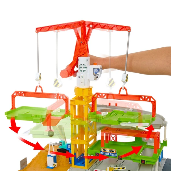 HPD63 Matchbox Aksiyon Sürücüleri Muhteşem İnşaat Alanı Oyun Seti - 3