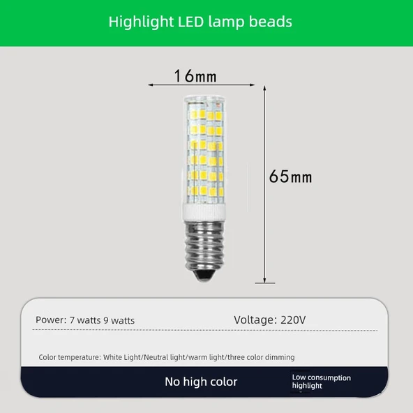 E14 Küçük Vida 9W Üç Renk Dim LED Ampul