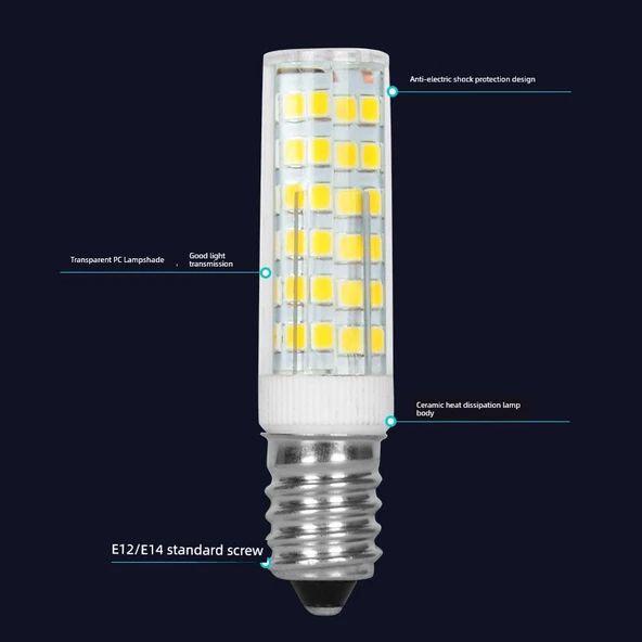 E14 Küçük Vida 5W Beyaz LED Ampul - 2