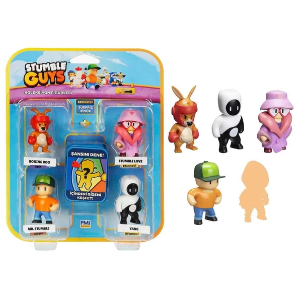 PMI SG2240 Stumble Guys Figür Seti 5li -Necotoys - 3