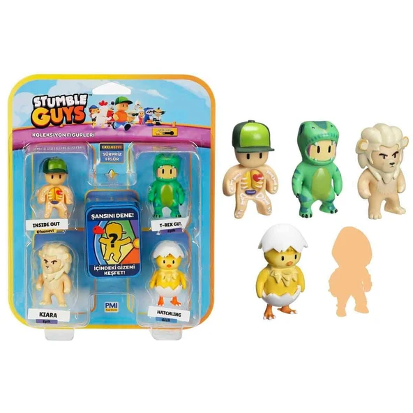 PMI SG2240 Stumble Guys Figür Seti 5li -Necotoys - 2