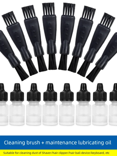 Tıraş Makinesi Temizleme Fırçası ve Yağ Seti - 1 Şişe Yağ - 2
