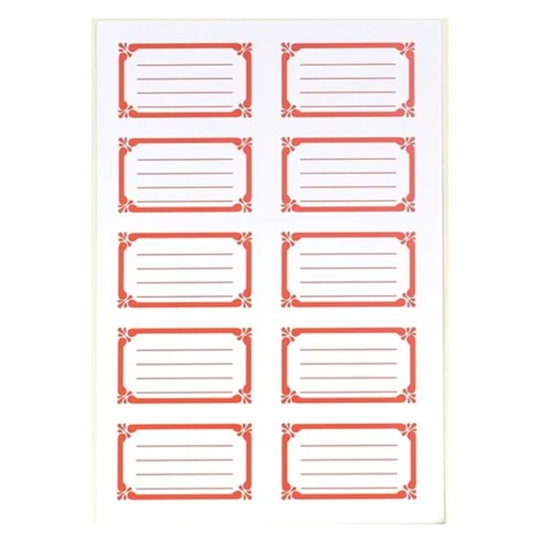 Gıpta Okul Etiketi Frame Kırmızı 3 YP