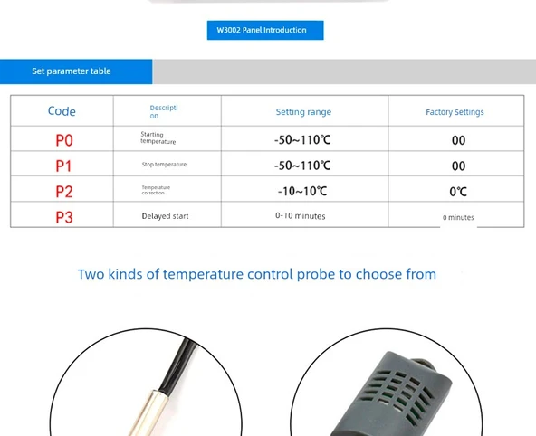 Mikro Bilgisayar Dijital Sıcaklık Kontrol Cihazı - W3002 DC12V 120W - 11