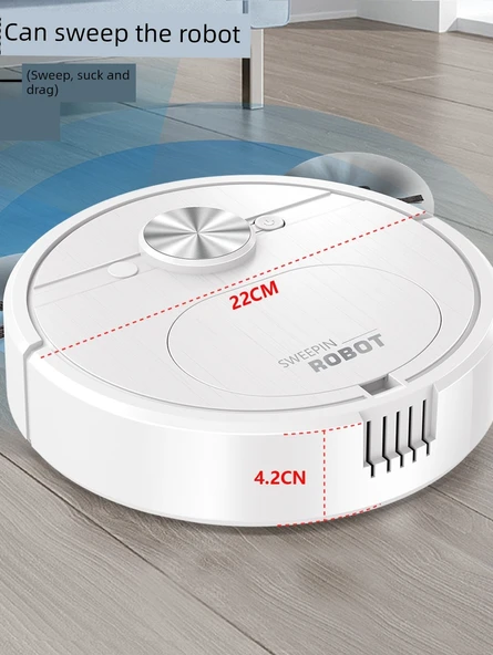 Otomatik Akıllı Temizlik Robotu 3'ü 1 Arada - 8023 Beyaz - 2