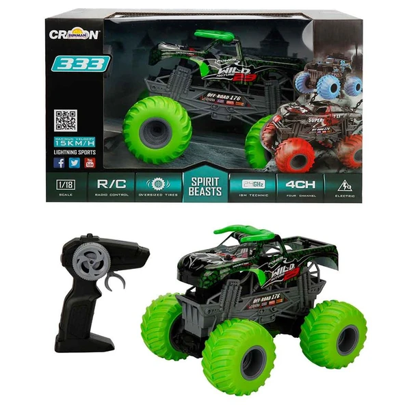 1:18 Uzaktan Kumandalı Spirit Beasts Pick Up USB Şarjlı Araba 25 cm ürün görseli 1