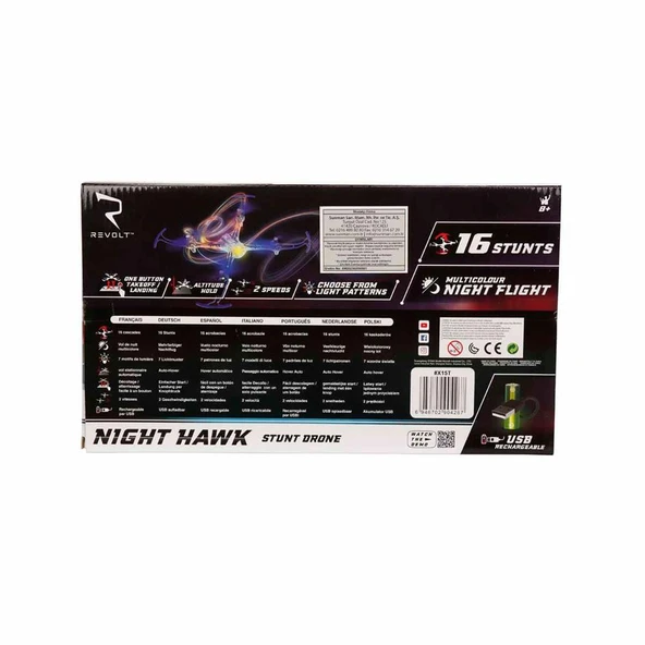 Night Hawk Işıklı USB Şarjlı Uzaktan Kumandalı Drone - 4
