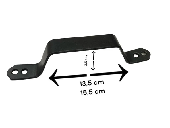 Ennalbur Demir Doğrama Kulp Siyah Kaplama ürün görseli 1