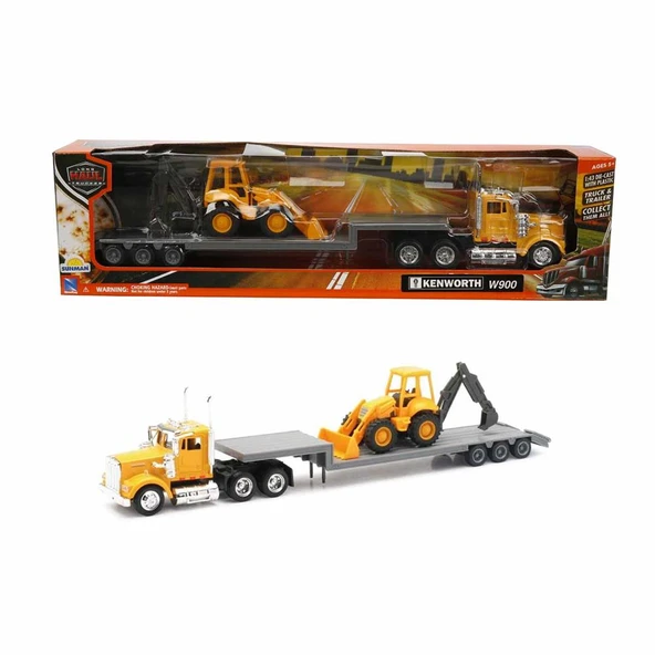 1:43 Long Haul Kenworth Taşıyıcı Tır ve Dozer ürün görseli 1