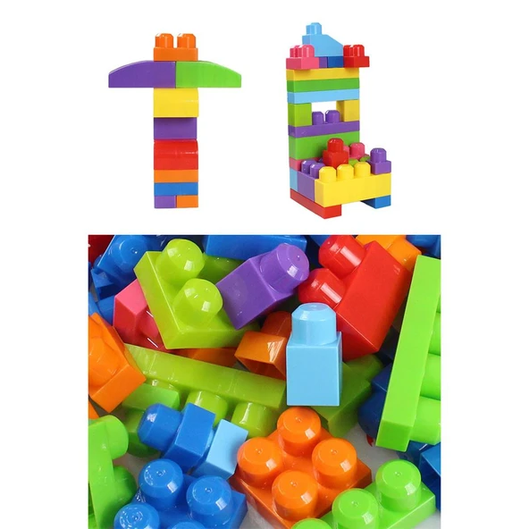 Play Blox Yapı Oyuncakları 83 Parça Kovalı Parlak Renkler Mega Blok Seti 3073 - 5
