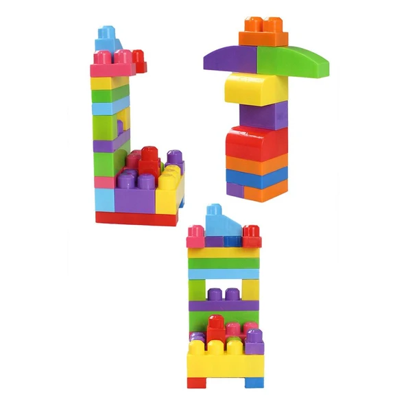 Play Blox Yapı Oyuncakları 107 Parça Kovalı Parlak Renkler Mega Blok Seti 3103 - 5