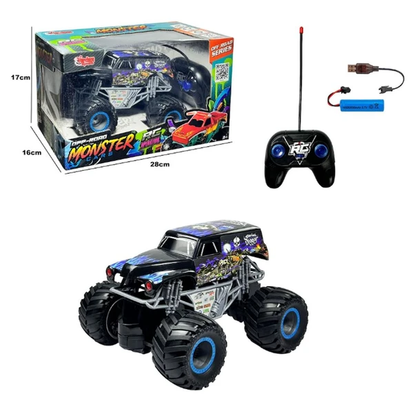 JY-1003 Uzaktan Kumandalı Full Fonksiyon Şarjlı Monster Jeep - 3