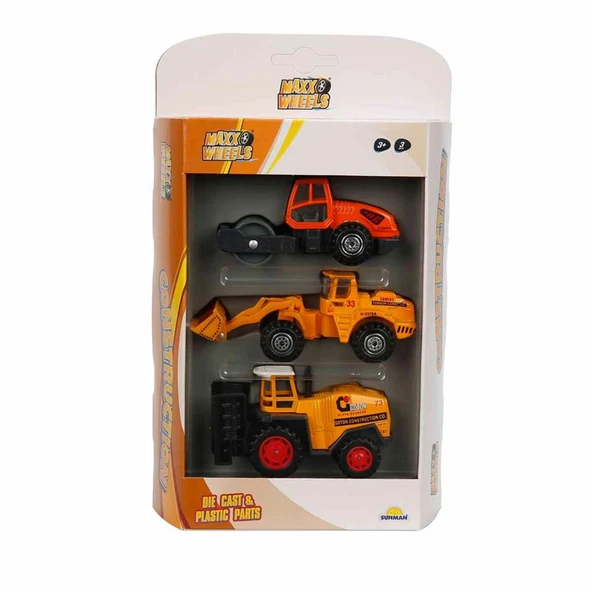 3'lü Araç Seti İş Makinaları - Resim 4