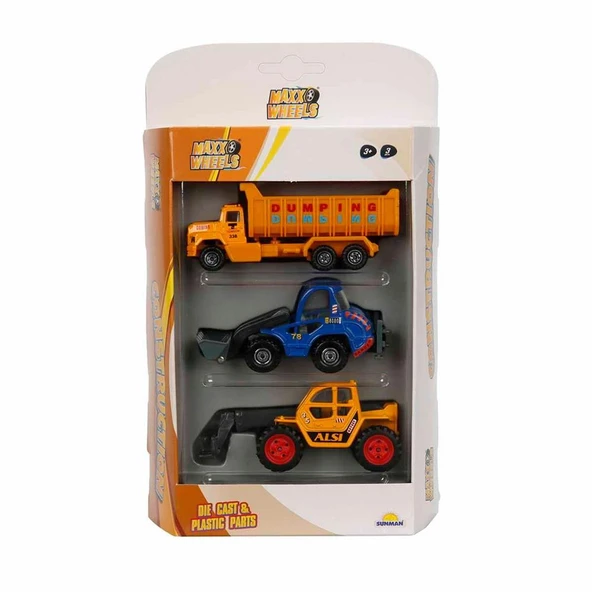 3'lü Araç Seti İş Makinaları - Resim 2