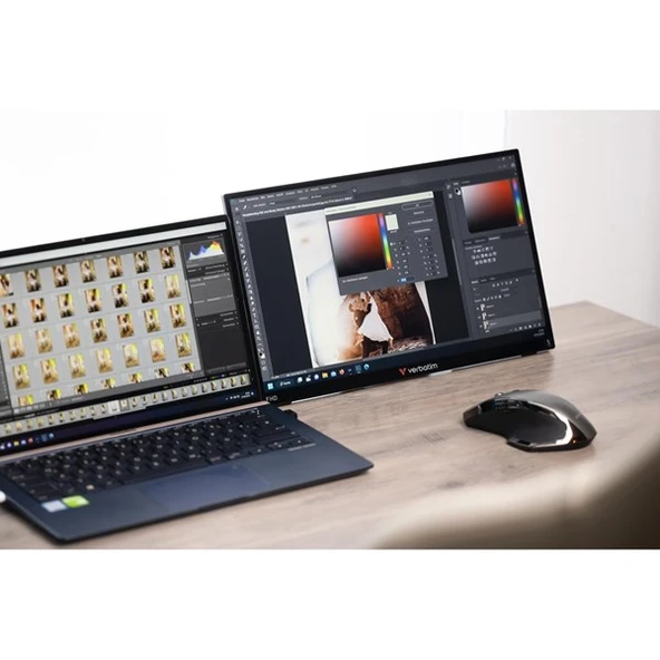 VERBATIM 15.6" IPS DOKUNMATIK PMT-15 6MS HDMI-TYPEC TAŞINABİLİR MONİTÖR 1920X1080 - Resim 4