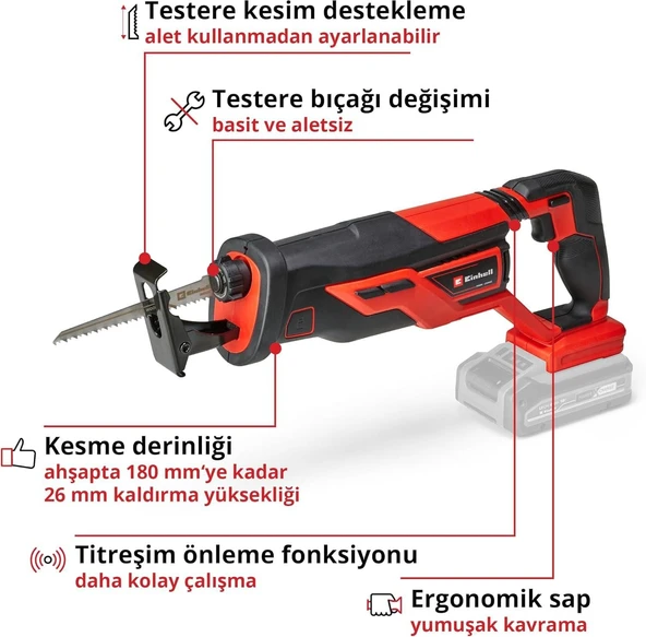Einhell TE-AP 18 Li Solo Kılıç Testere - 6