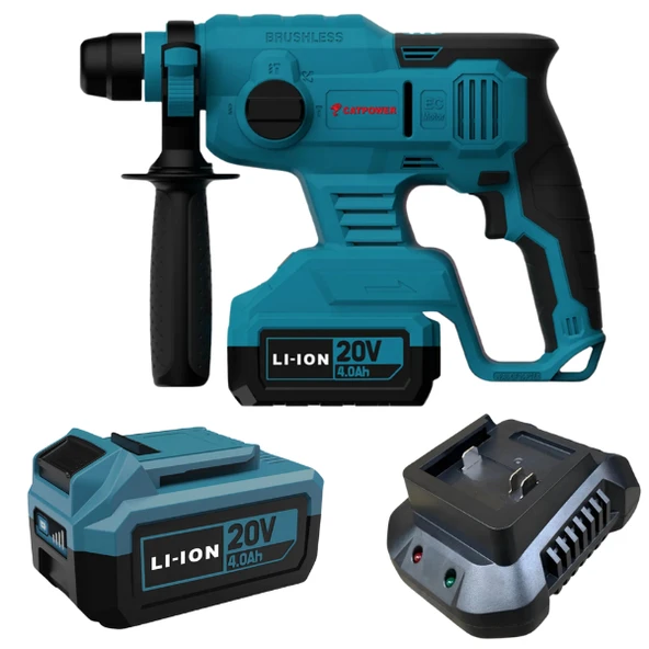 CATPOWER KÖMÜRSÜZ AKÜLÜ KIRICI DELİCİ 1*4 AH AKÜ+ŞARJ ALETİ (4225)