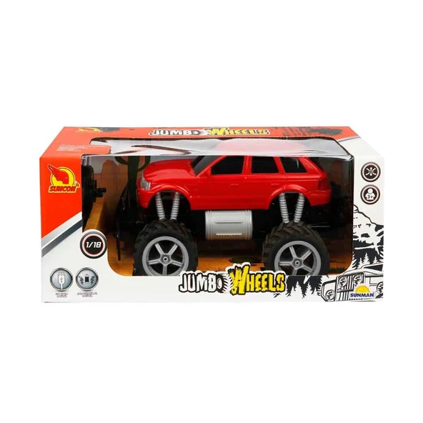 80012 1:18 Uzaktan Kumandalı Jumbo Wheels Usb Şarjlı Araba - 2