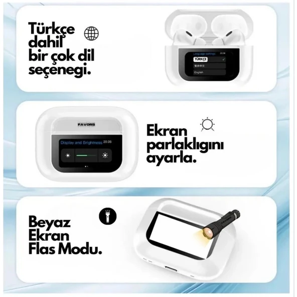 AirPods Pro 2 Uyumlu Dokunmatik Ekranli ANC Bluetooth Kulaklık - 4