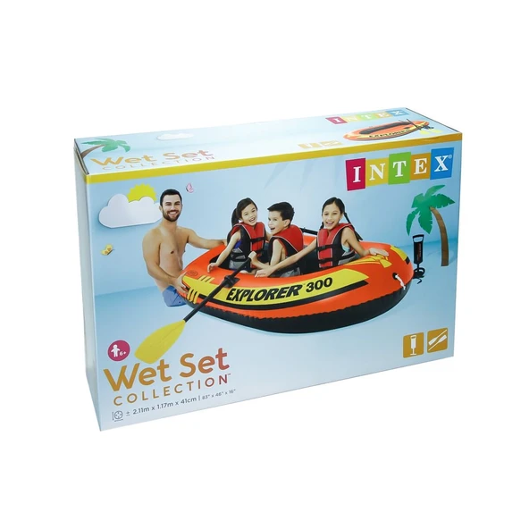 IB58332 Intex Explorer Bot 300 Set (Kürek-Pompa) 211x117x41 cm - 4