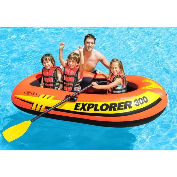 IB58332 Intex Explorer Bot 300 Set (Kürek-Pompa) 211x117x41 cm - 3